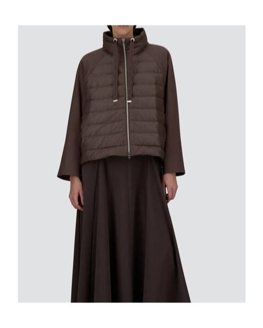 Herno Brown Long-Sleeved Down Jacket