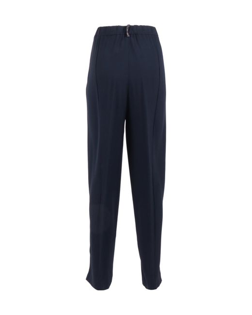 Fabiana Filippi Blue Elastic Waist Pants