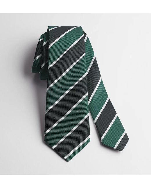Dior Green Striped Tie for men