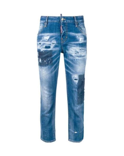 DSquared² Blue Pierced Detail Jeans