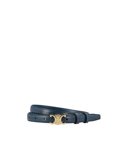 Céline Blue Triomphe Belt 18Mm