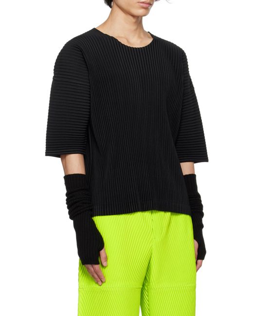 Homme Plissé Issey Miyake Blue Homme Plissé Issey Miyake Mc May Crewneck Pleated T-Shirt for men