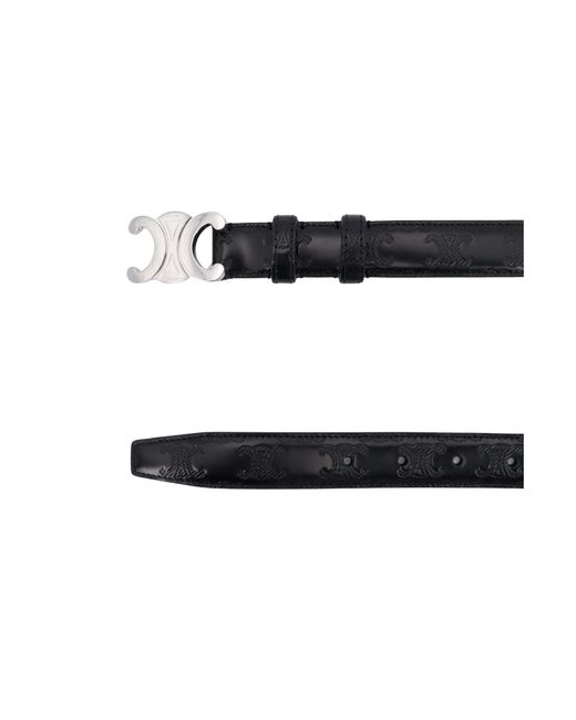Céline White Medium 25Mm Triomphe Belt for men