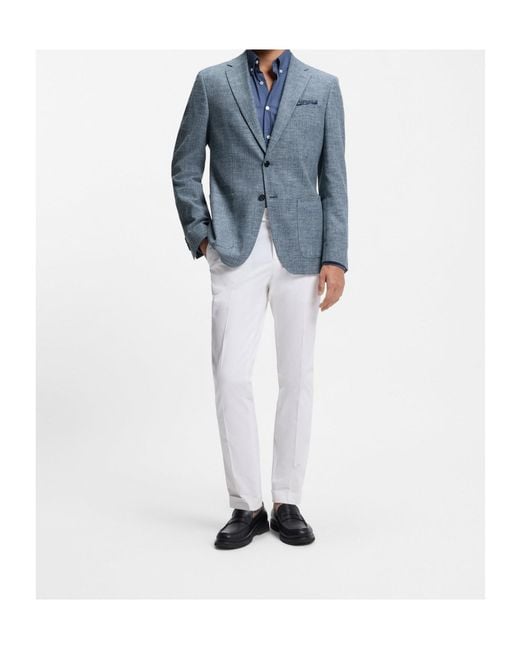Boss Blue Buttoned Blazer for men