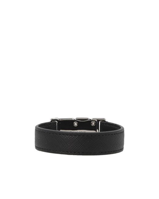 Prada Black Saffiano Bracelet for men