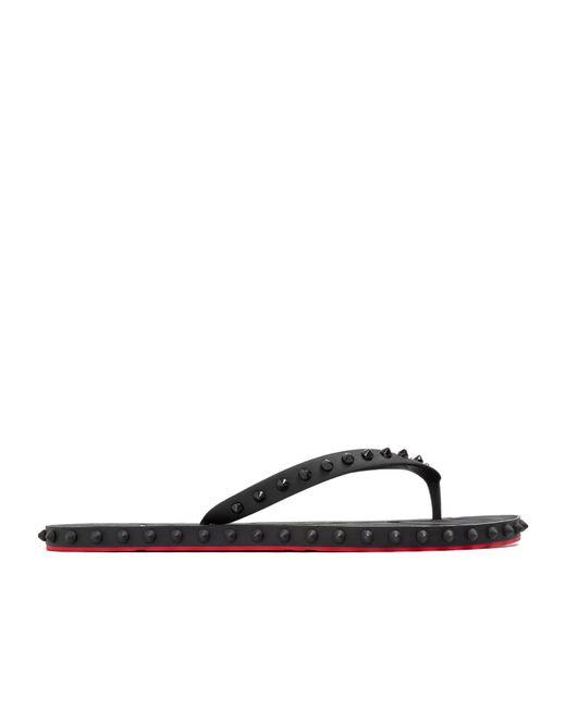 Christian Louboutin White Super Loubi Flip Flops for men