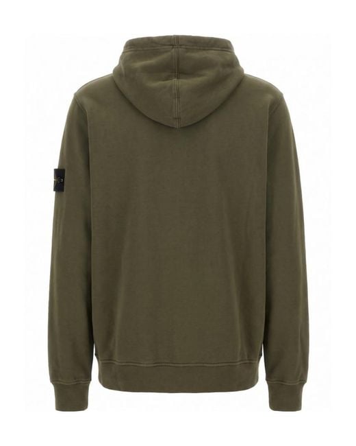 Stone Island Green Long-Sleeve Sweatshirt for men
