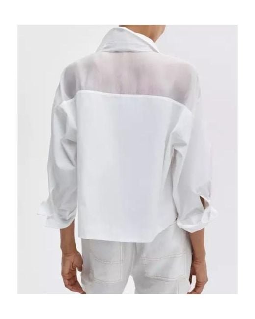 Rag & Bone White Collared Long-Sleeved Shirt
