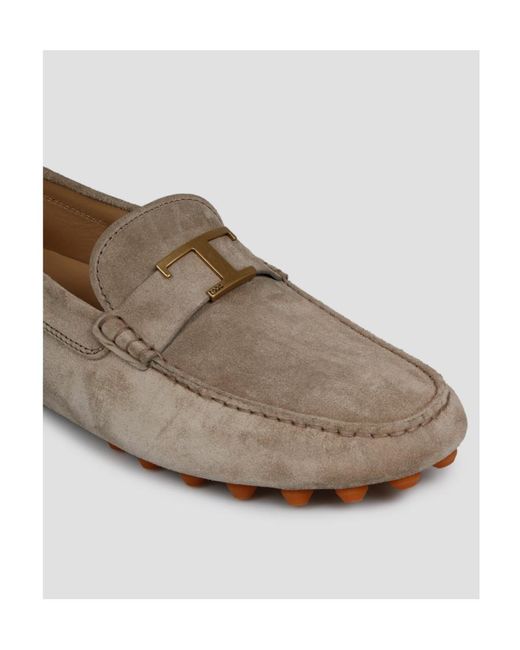 Tod's Gray Gommino Slip-On Loafers for men