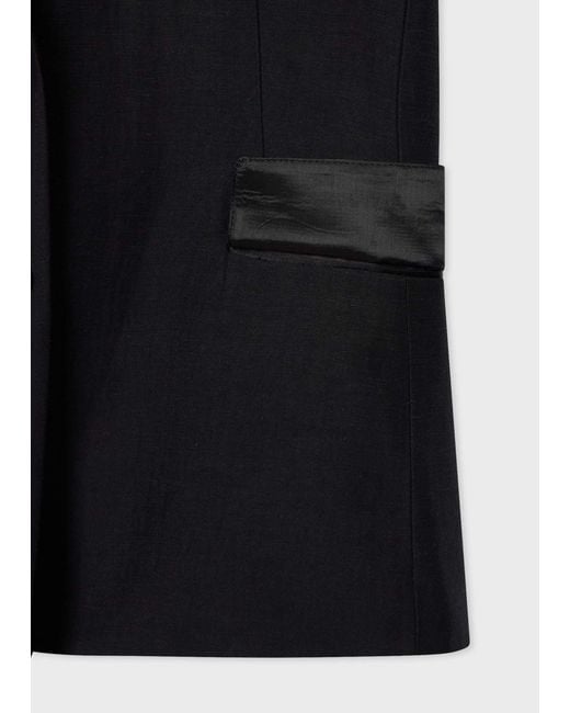 Paul Smith Black Ps Closed Lapels Vest