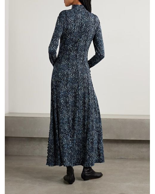 Proenza Schouler Blue Mabel Ruffle Dress
