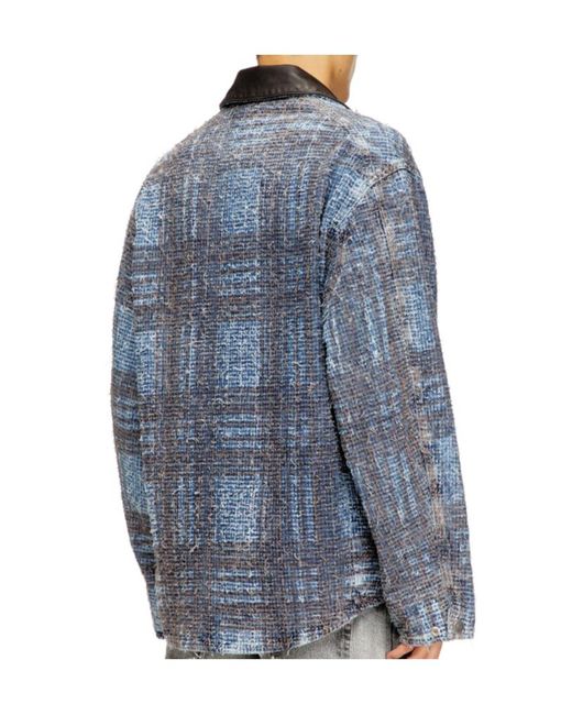 DIESEL Blue Jacket for men