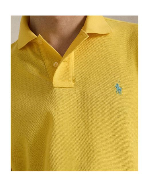 Ralph Lauren Yellow Short-Sleeved Polo Shirt for men