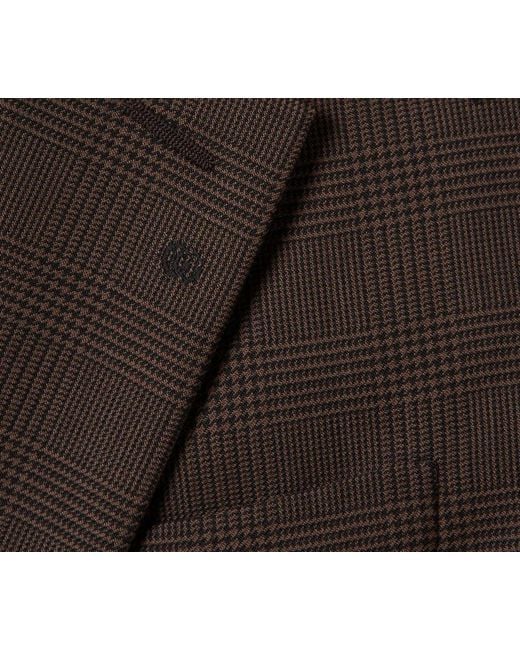 Gucci Brown Gg Houndstooth Wool Jacquard Jacket for men