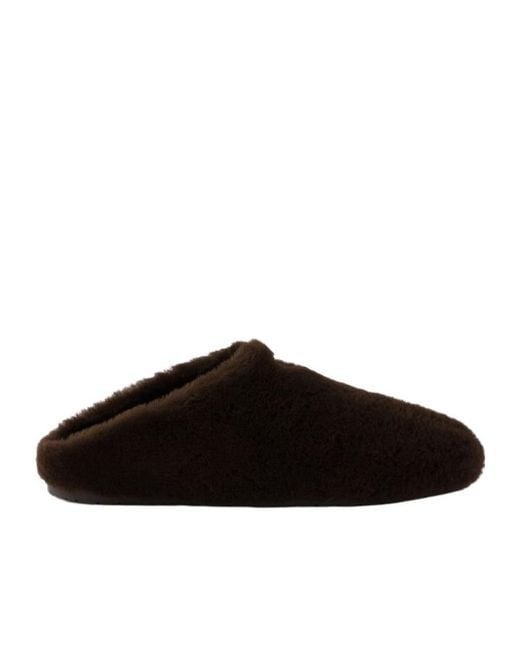 Prada Brown Triangle-Logo Mules