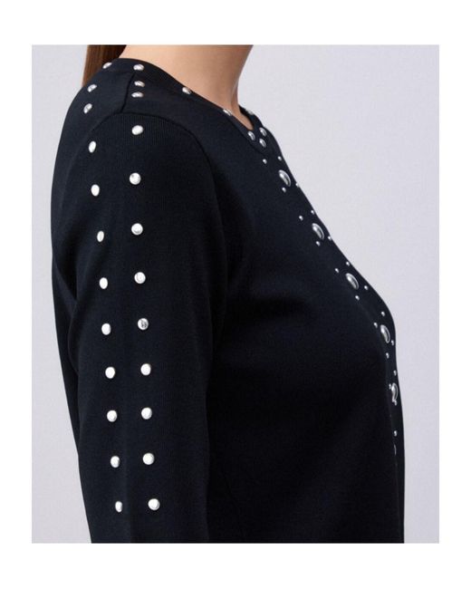 Liu Jo Black Stud-Embellished Knit Top