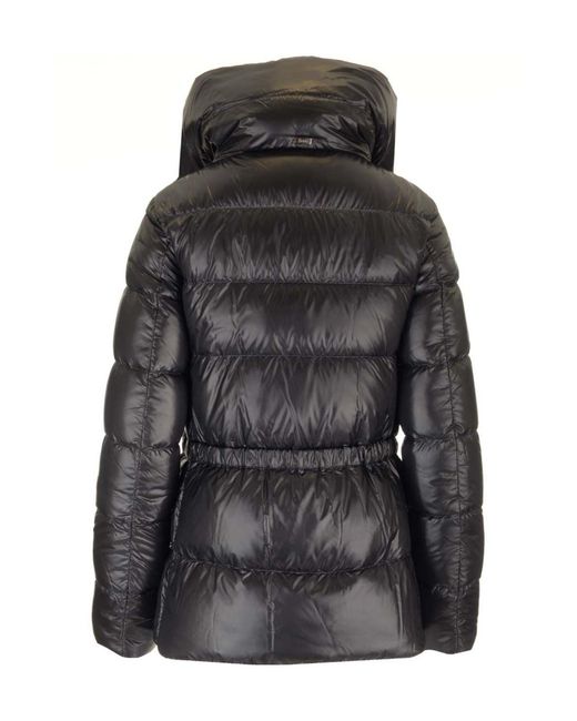 Herno Black Drawstring Waist Padded Coat