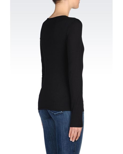 Armani Jeans Black Logo Detail T-Shirt