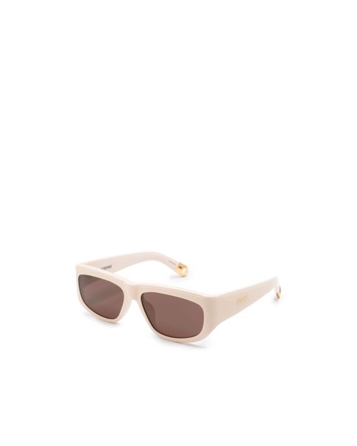 Jacquemus Pink Rectangle-Frame Sunglasses for men