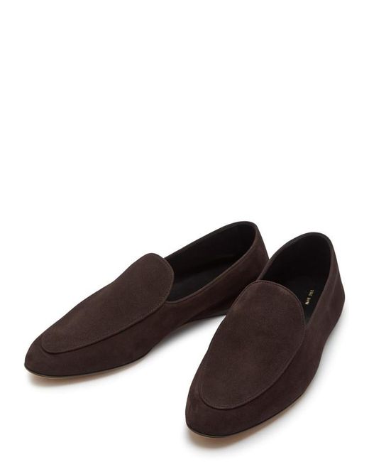 The Row Brown Awar Suede Loafers