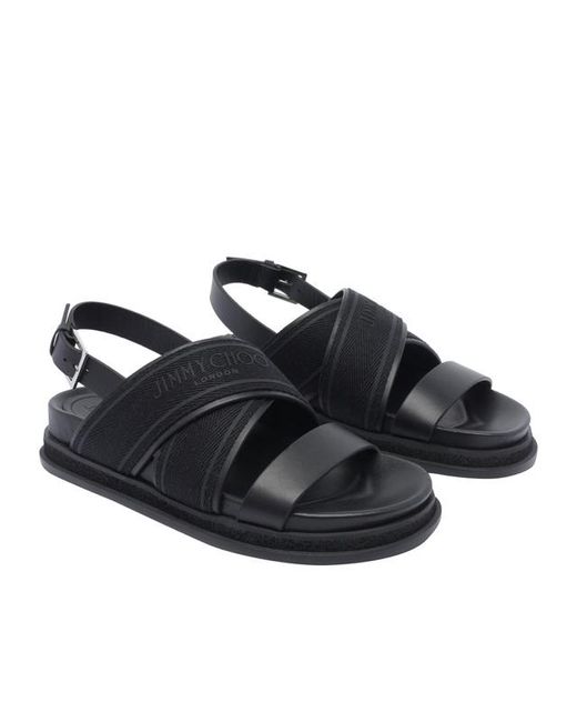 Jimmy Choo Black Joa Buckled Sandals