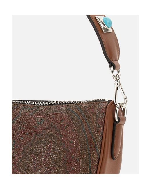 Etro Brown Crown Me Shoulder Bag