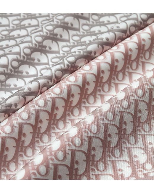 Dior Pink Monogram Border Scarf