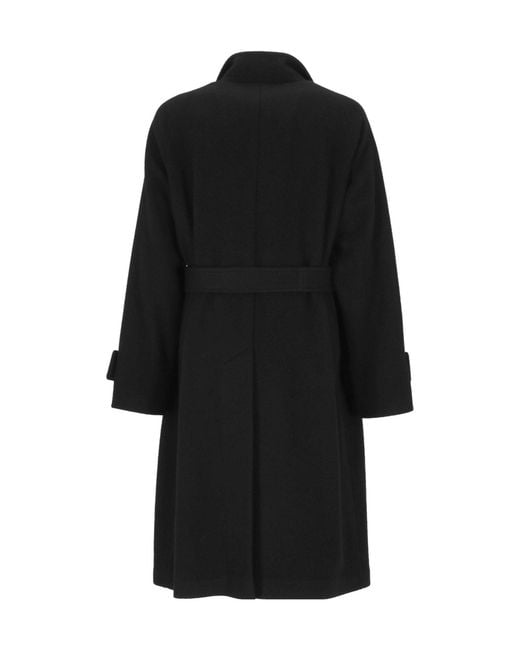 Tagliatore Black Long-Sleeved Coat for men