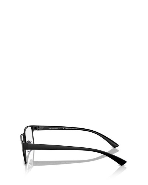 Emporio Armani Metallic Matte Effect Rectangular Frame Glasses for men