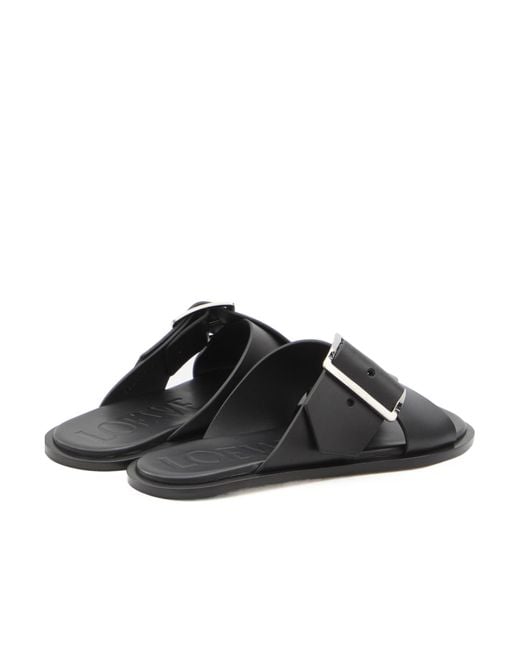 Loewe Brown Petal Belt Flat Sandal