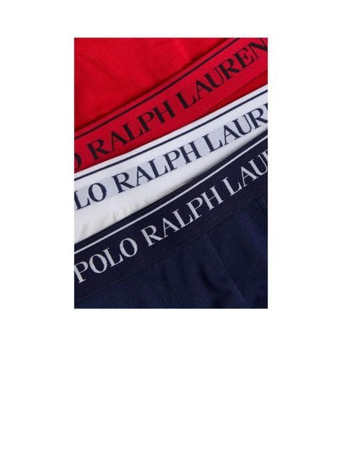 Polo Ralph Lauren Blue Classic Logo-Jacquard Stretch-Cotton Trunks for men