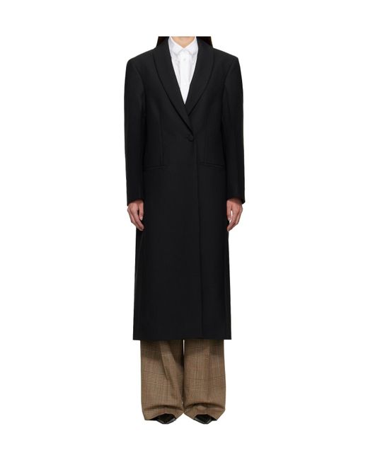 Rohe Black Shawl Lapel Coat