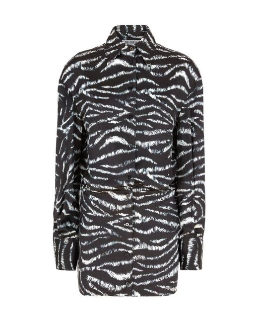 The Attico Black The Silvye Mini Shirt Dress