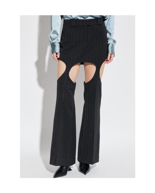 AVAVAV Black Cut-Out Ribbed Skirt