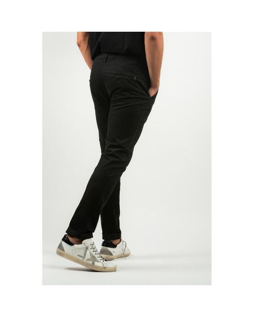 Dondup Black Gaubert Slim-Fit Trousers for men