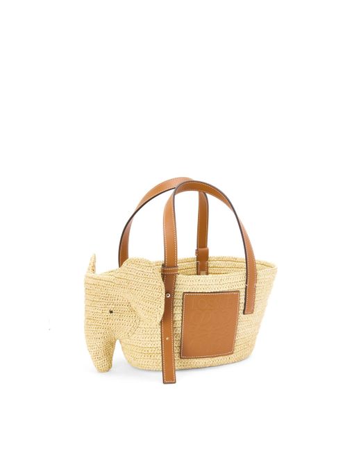 Loewe Natural Small Elephant Basket Bag