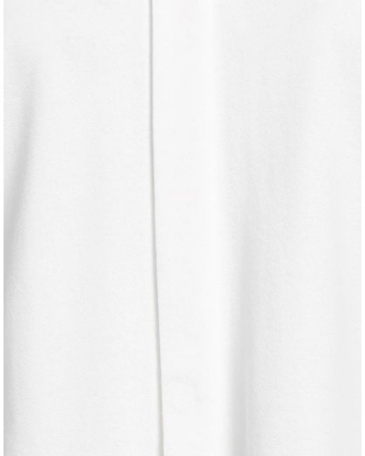 Max Mara White Solid-Color Long-Sleeved Shirt
