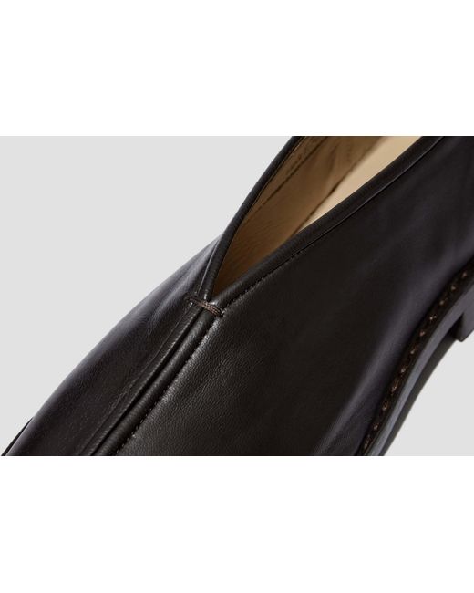 Lemaire Black Square Toe Loafers for men