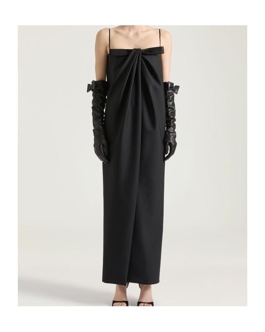 Givenchy Black Sliced Long Dress