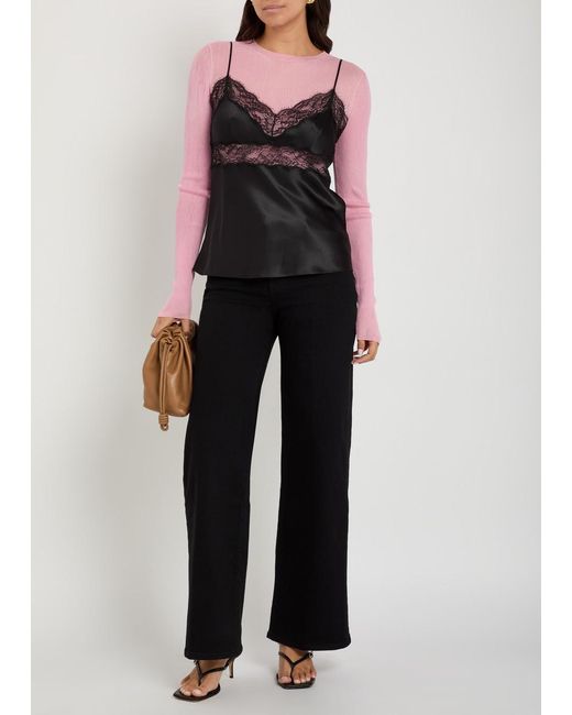 FRAME Black Le Slim Palazzo Wide-Leg Jeans