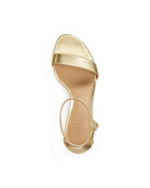 Ralph Lauren Metallic Allie Mid Heeled Sandals