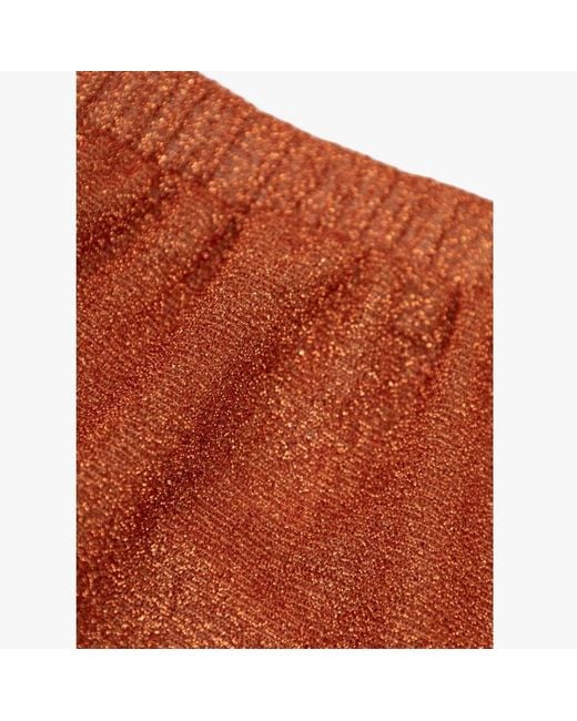 Oseree Brown Oséree Kids Sparkly Wide-Leg Pants