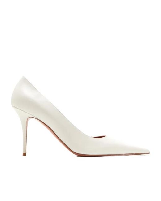 AMINA MUADDI White Pointed-Toe High Heels