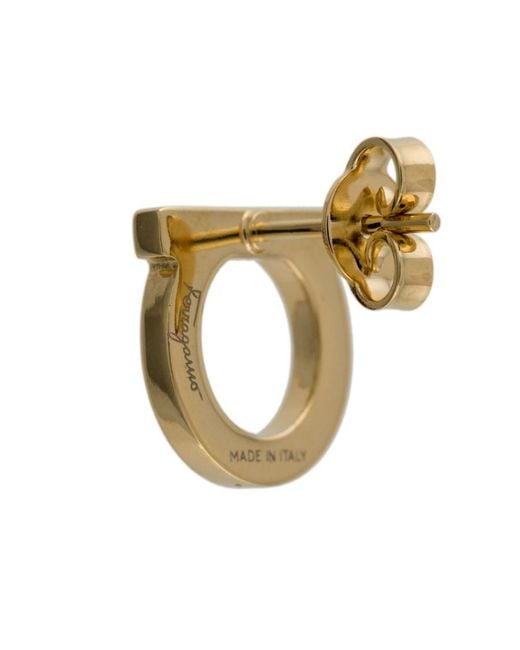Ferragamo Metallic Inlaid Earrings