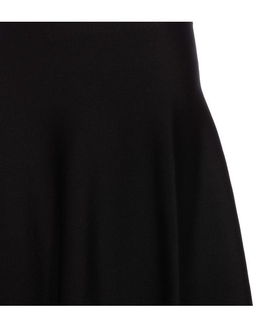 Stassie Silk-Velvet Midi Skirt in Multi Countryside Devoré Black | RIXO
