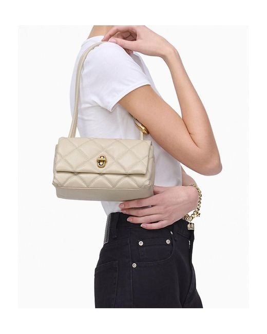 Marc Jacobs White The Quilted Mini Dual Shoulder Bag
