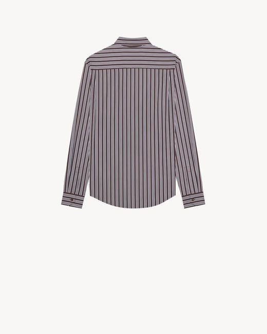 Saint Laurent Purple Long-Sleeved Shirt for men