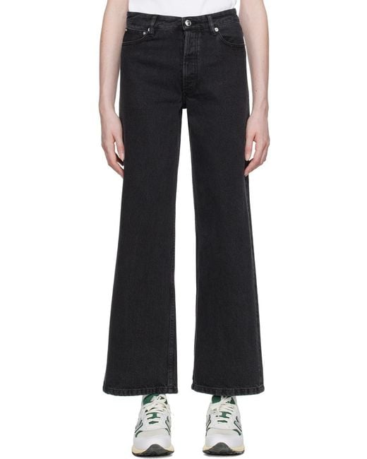 A.P.C. Gray Wide-Leg Cropped Jeans