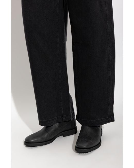 AllSaints Black Chelsea Boots With Pull Tabs for men
