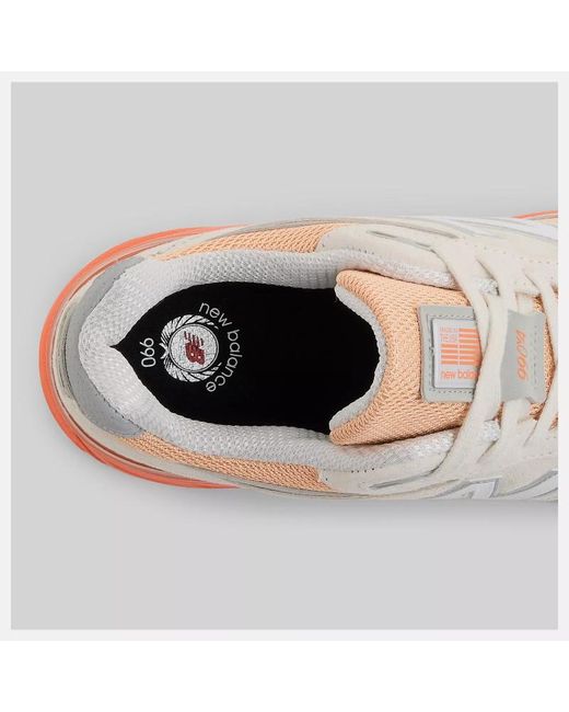 New Balance Gray 990V4 Lace-Up Sneakers for men